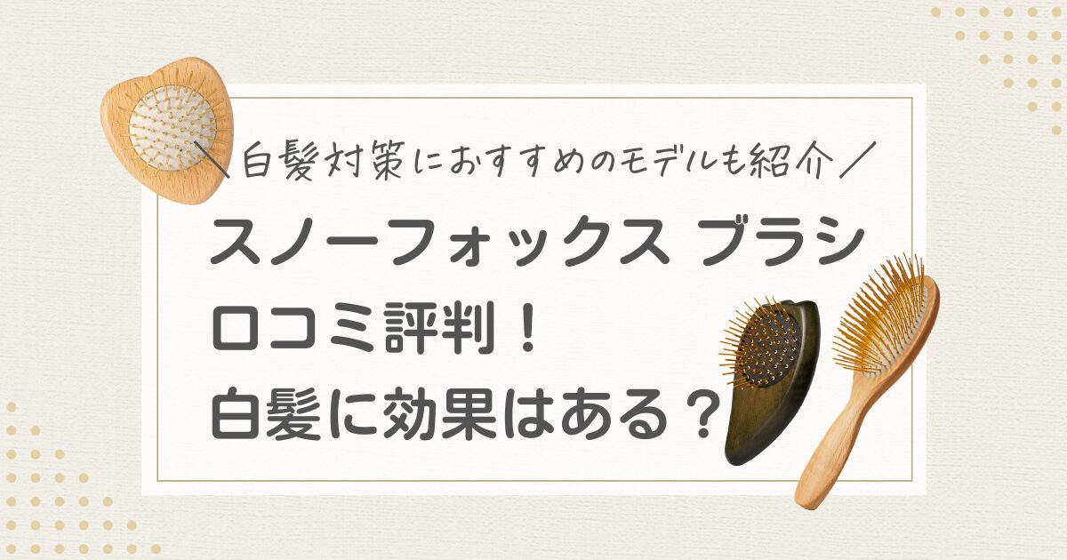 スノーフォックス ブラシ 口コミ 評判 白髪 効果